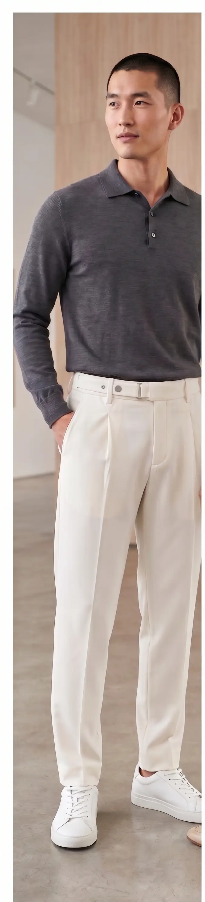 Casual Pleated Trouser - Angle 6