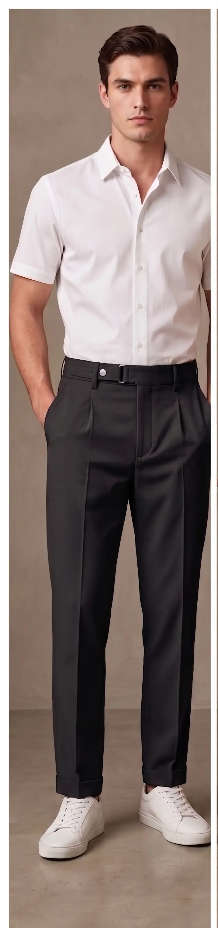 Casual Pleated Trouser - Angle 5