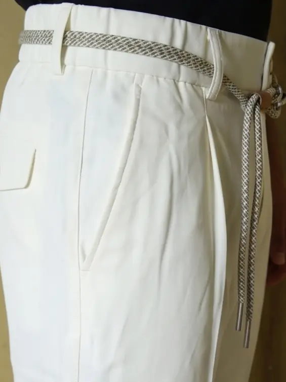Rope-Waist Pleated Trouser