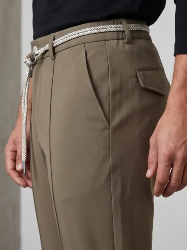 Rope-Waist Pleated Trouser - Angle 4