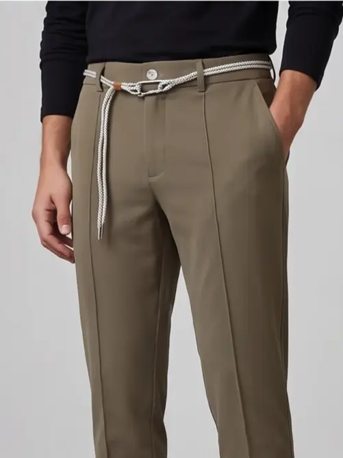 Rope-Waist Pleated Trouser - Angle 5