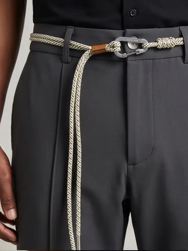 Rope-Waist Pleated Trouser - Angle 5