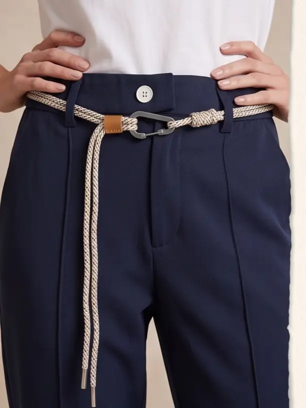 Rope-Waist Pleated Trouser alternate angle