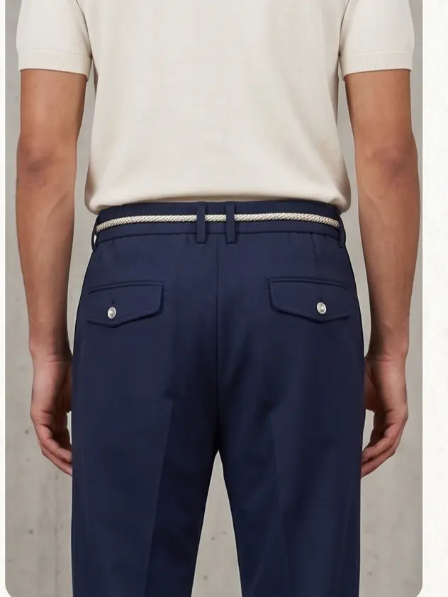 Rope-Waist Pleated Trouser - Angle 5