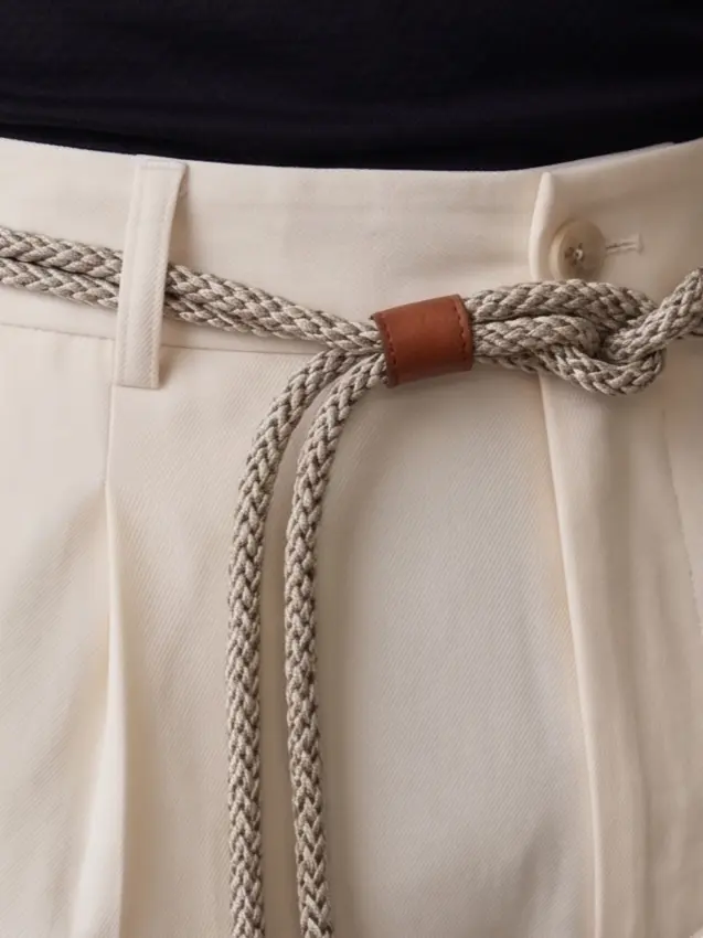 Rope-Waist Pleated Trouser - Angle 7