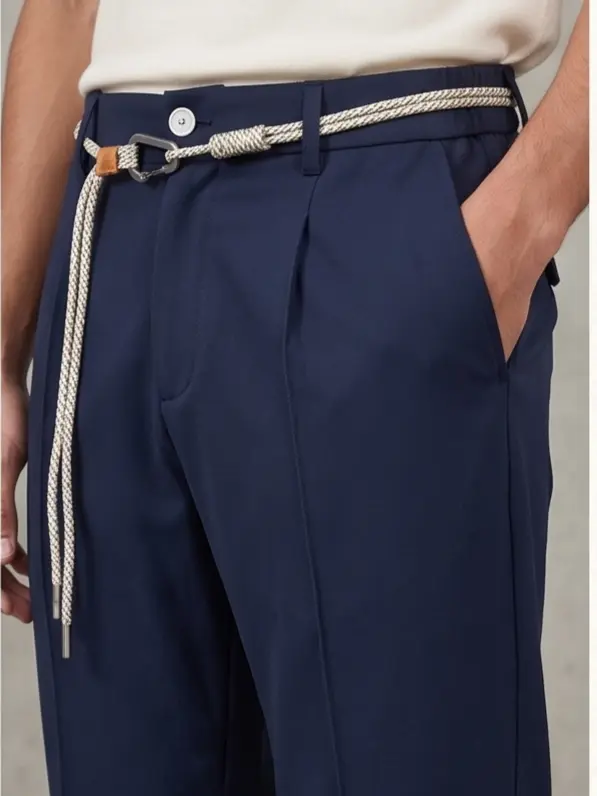 Rope-Waist Pleated Trouser - Angle 6