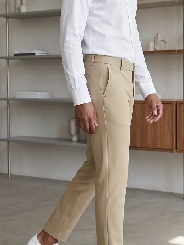 Casual Pleated Trouser - Angle 3