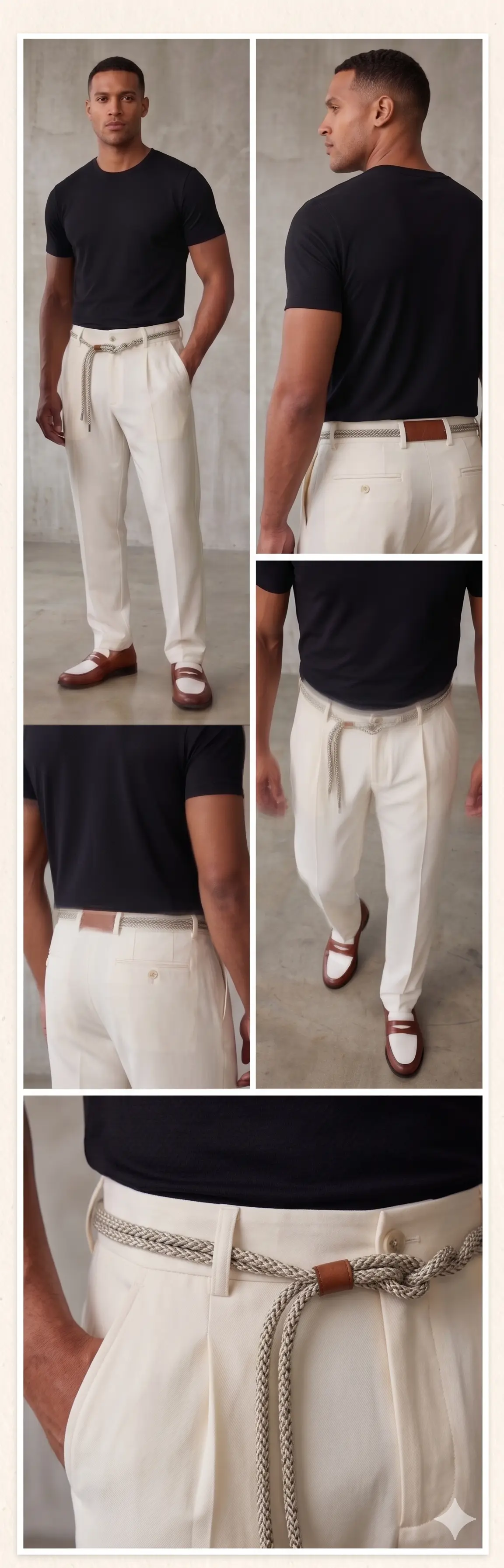 Rope-Waist Pleated Trouser - Angle 8