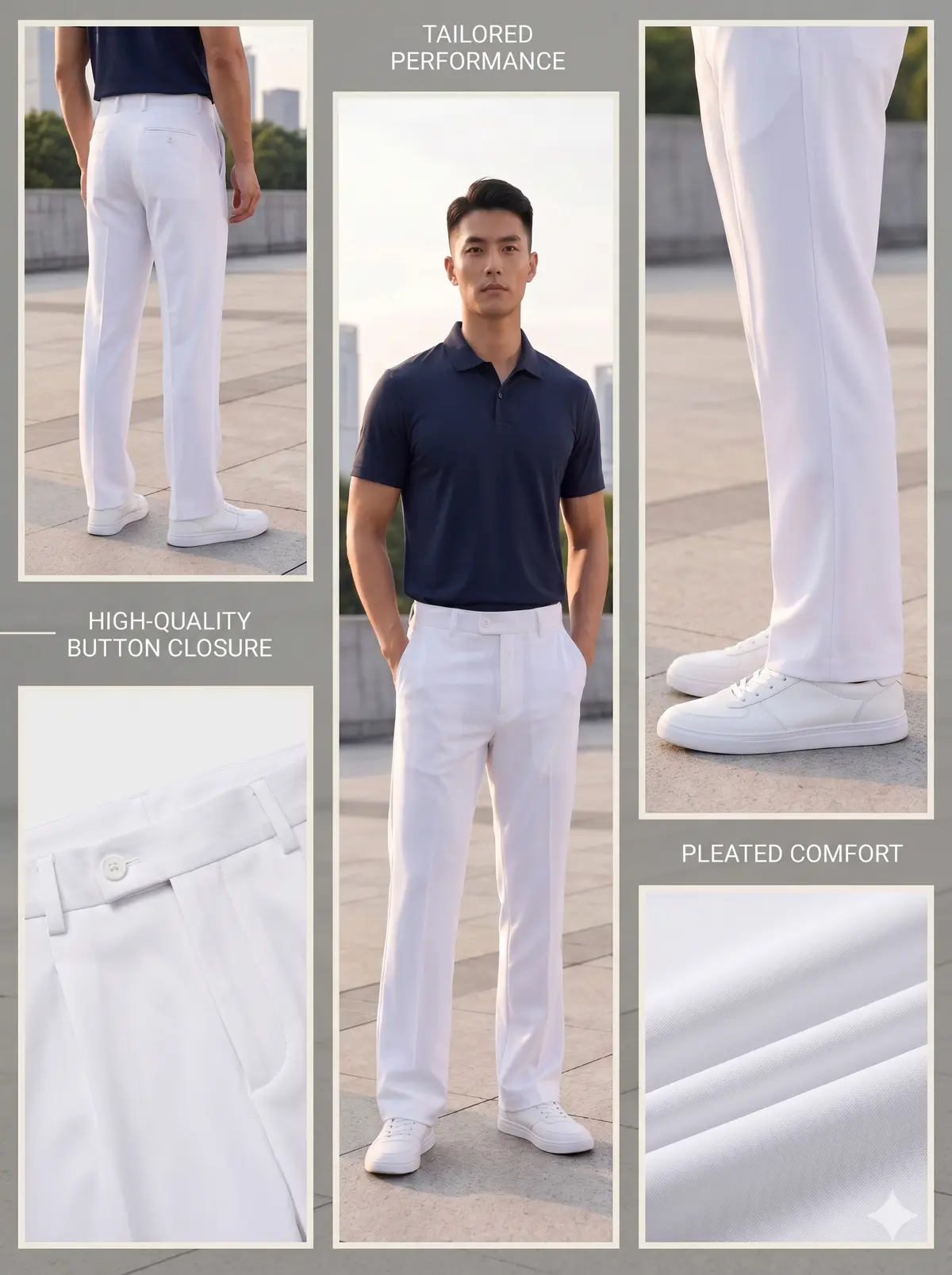 Casual Pleated Trouser alternate angle