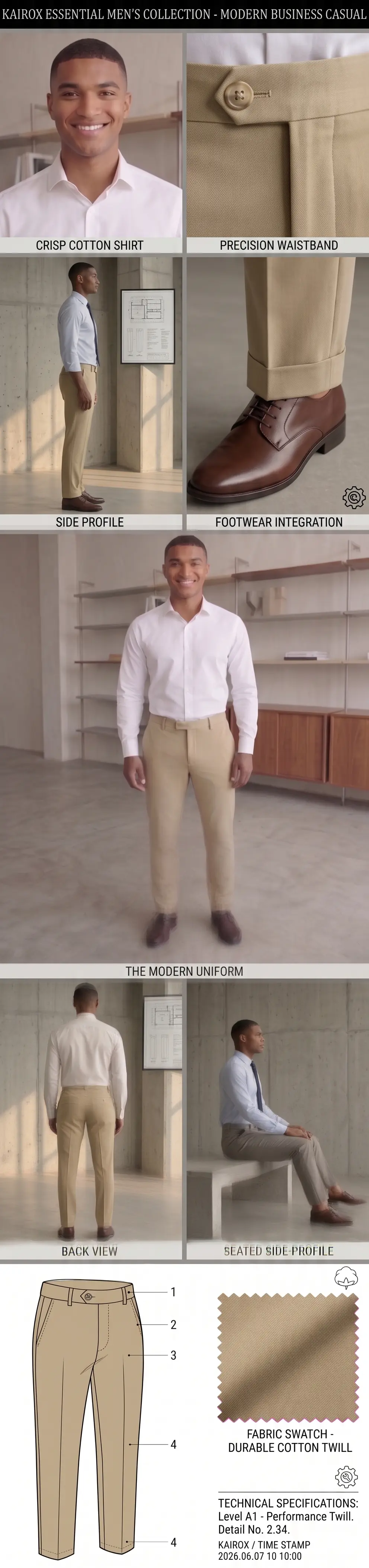 Casual Pleated Trouser - Angle 6