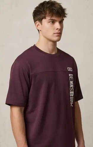 GEMSBUCK Vertical Paneled Tee (Plum Edition)