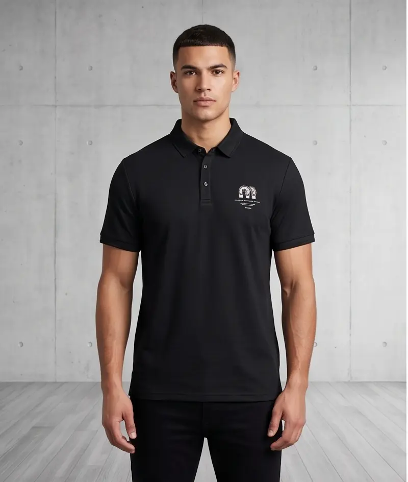 Arch Crest Polo (Stealth Black)
