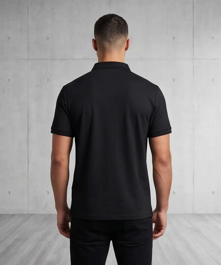Arch Crest Polo (Stealth Black) - Angle 3