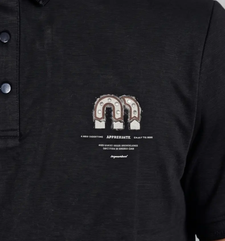Arch Crest Polo (Stealth Black) - Angle 6