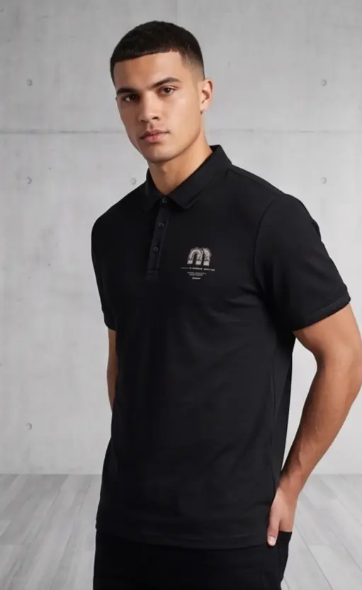 Arch Crest Polo (Stealth Black) - Angle 7