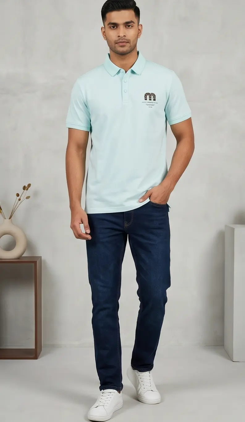 Arch Crest Polo (Sea Blue Edition)