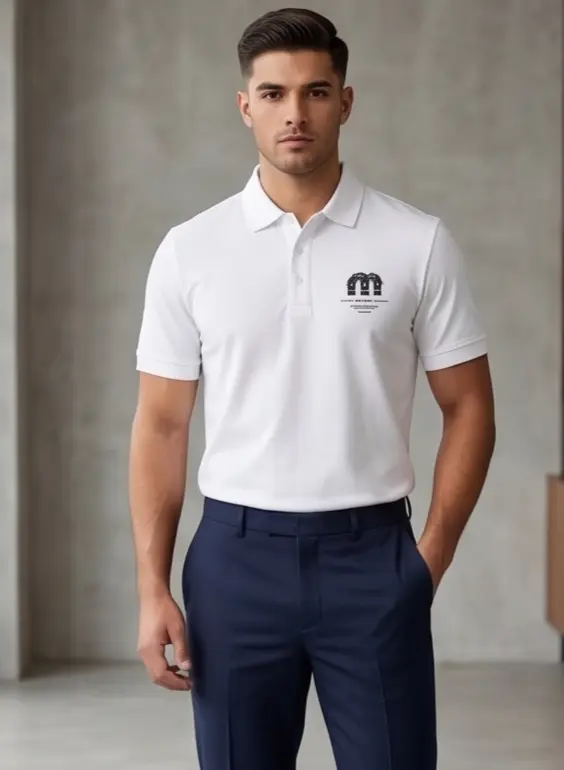 Arch Crest Polo (White)