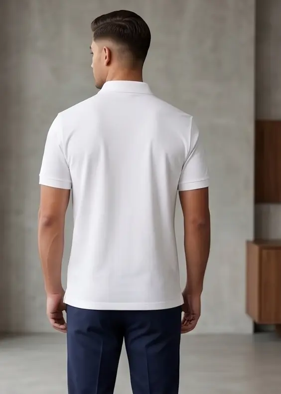 Arch Crest Polo (White) alternate angle