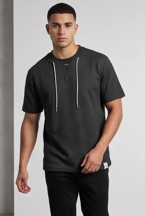 Anchor Drawcord Tee (Black Edition)