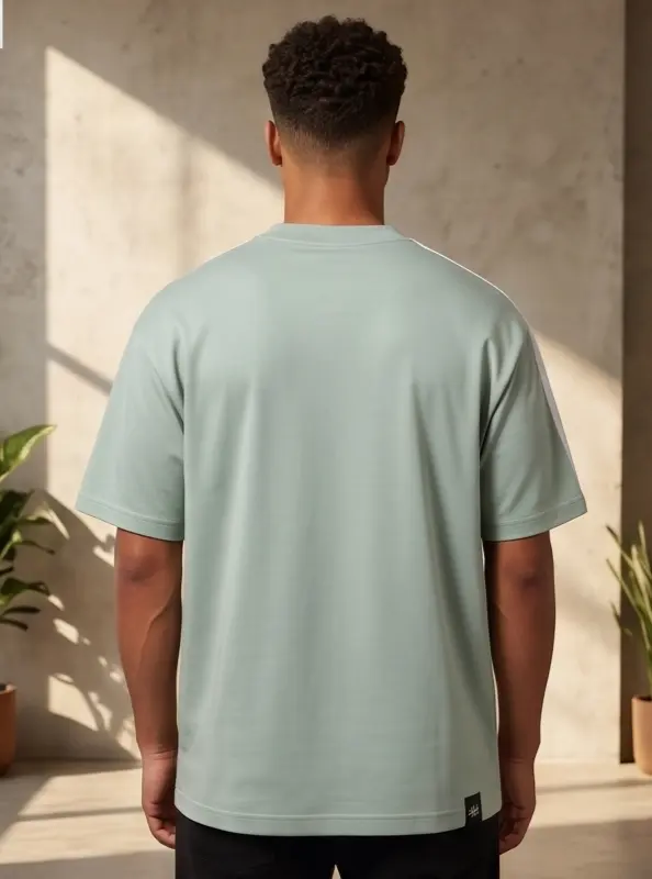 Anchor Drawcord Tee (Sage Edition) - Angle 3