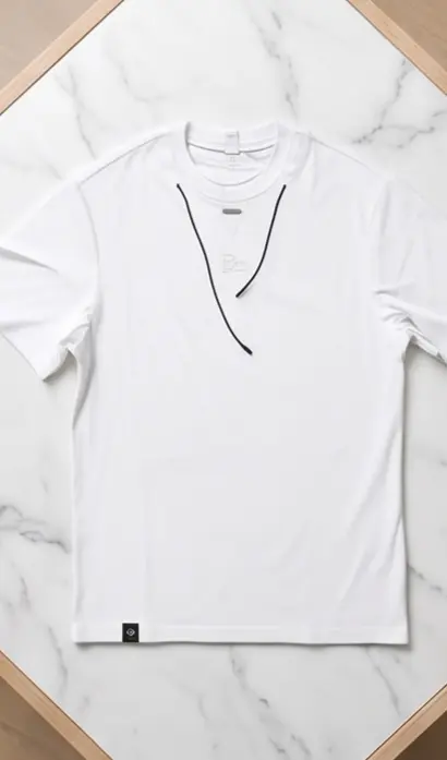 Anchor Drawcord Tee (White Edition) alternate angle