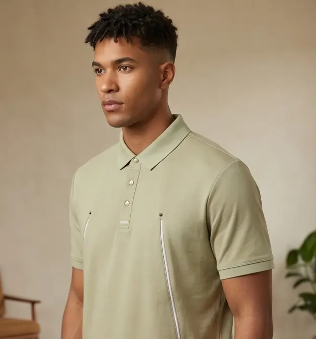 Studio Twin-Zip Polo (Sage Edition)