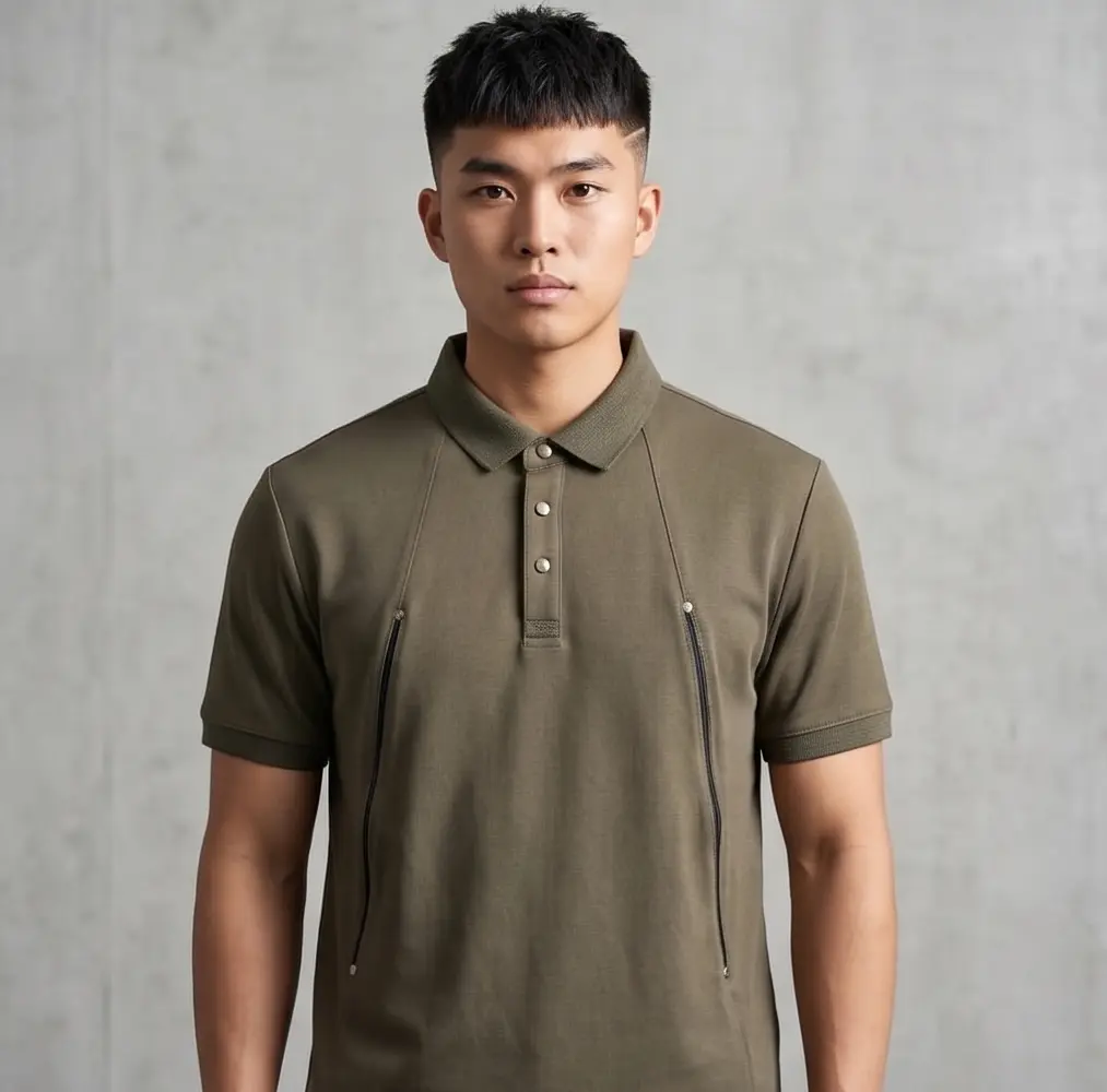 Studio Twin-Zip Polo (Olive Edition)