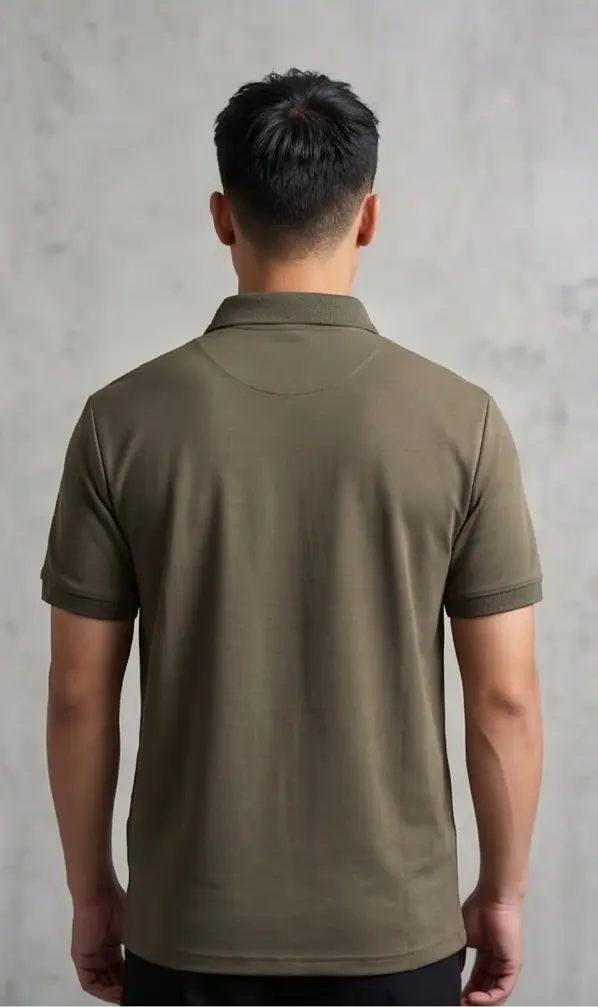 Studio Twin-Zip Polo (Olive Edition) - Angle 3