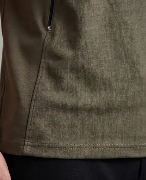 Studio Twin-Zip Polo (Olive Edition) - Angle 6