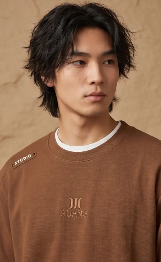SOUANG Textured Layered Tee - Angle 3