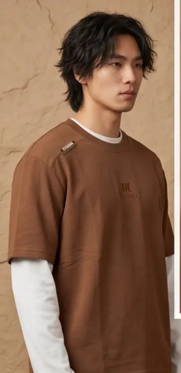 SOUANG Textured Layered Tee alternate angle