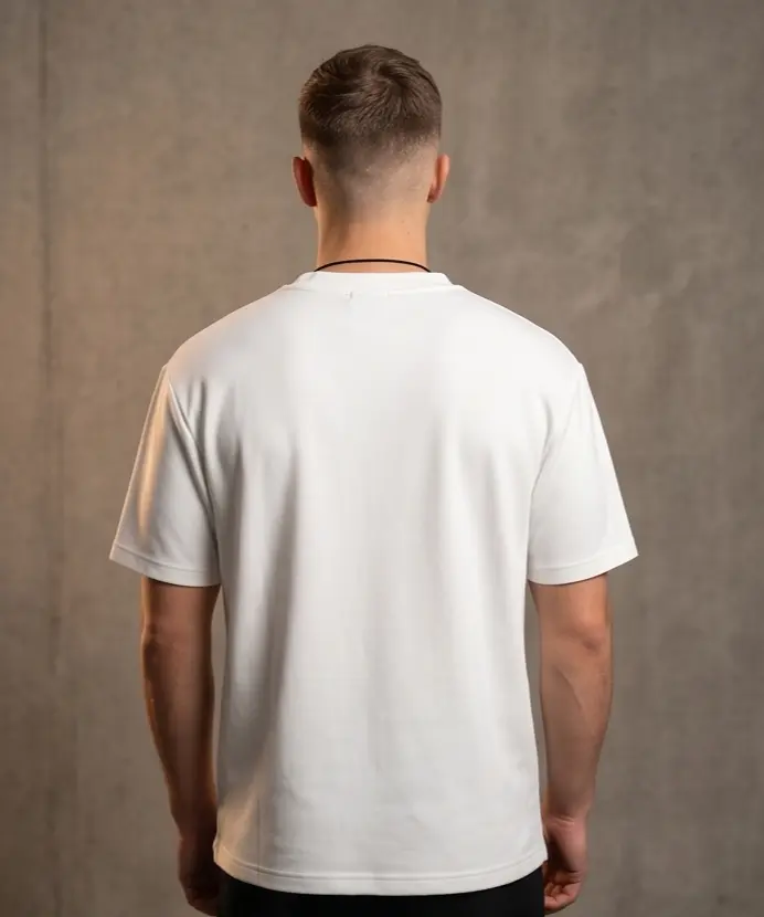 White Drawcord Tee alternate angle