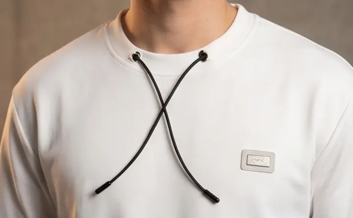 White Drawcord Tee - Angle 4