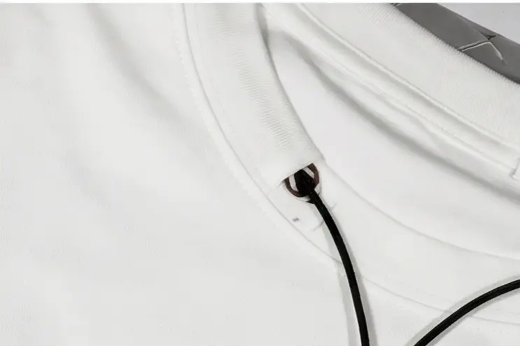 White Drawcord Tee - Angle 5