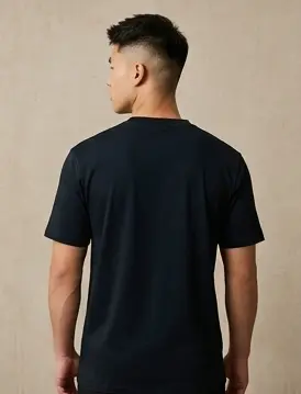 Navy Drawcord Tee alternate angle