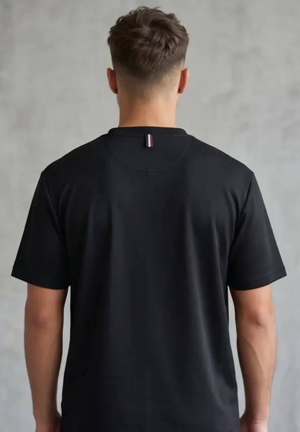 Stealth Black Drawcord Tee alternate angle