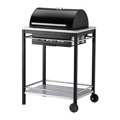 Charcoal barbecue, black