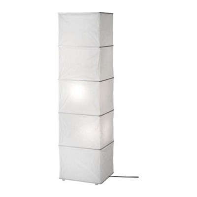 Floor lamp, rectangular, white