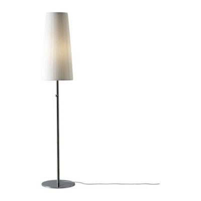 Floor lamp, chrome-plated