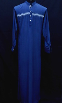 Navy Blue Saudi Style Designer Thobe
