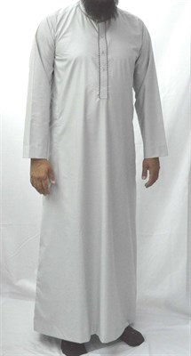 Light Grey Saudi Style Designer Thobe