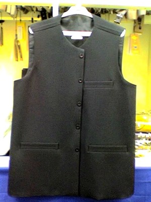 Round Neck Waistcoat in Black