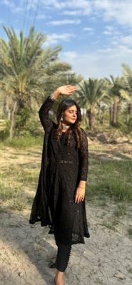 Embroidered Chiffon Stitched Suit